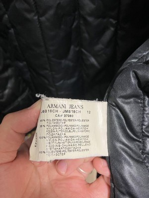 00S Armani Jeans Nylon Hooded Jacket Y2K | eBay 