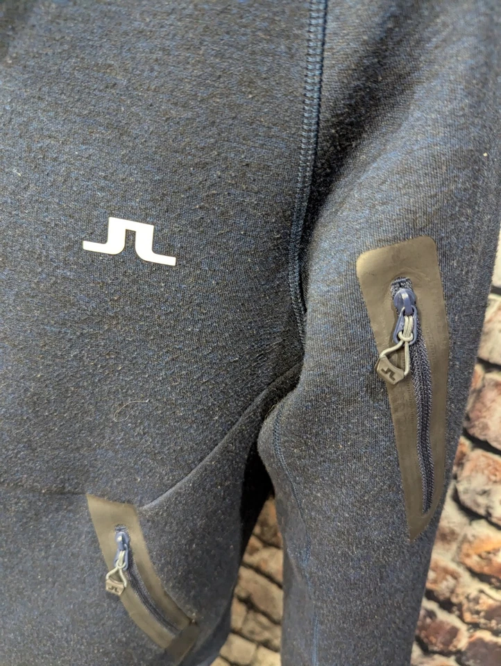 Chaqueta con Capucha Atlética J. Lindeberg Tech Sudadera Golf Correr Esquí Para Hombres Pequeña Azul Marino Foto 4 de 4