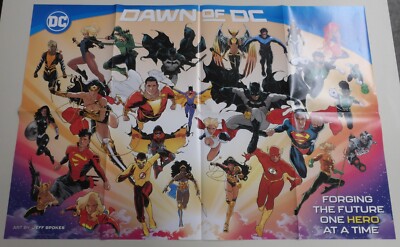 Dawn of DC 36'' x 24'' Promo Poster - Jeff Spokes art - Batman Superman Power Girl