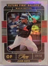 2022 Panini Three and Two Juan Soto Future First Ballot Gold /50 Nationals Yanks