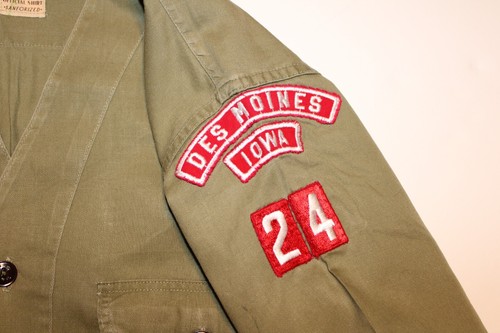 Boy Scouts of America BSA Boys Youth Shirt Vintage Green Large???? No size - Picture 2 of 4