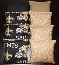 NEW ORLEANS SAINTS 8 Cornhole Bean Bags ACA Regulation Corn Toss Tailgate Game
