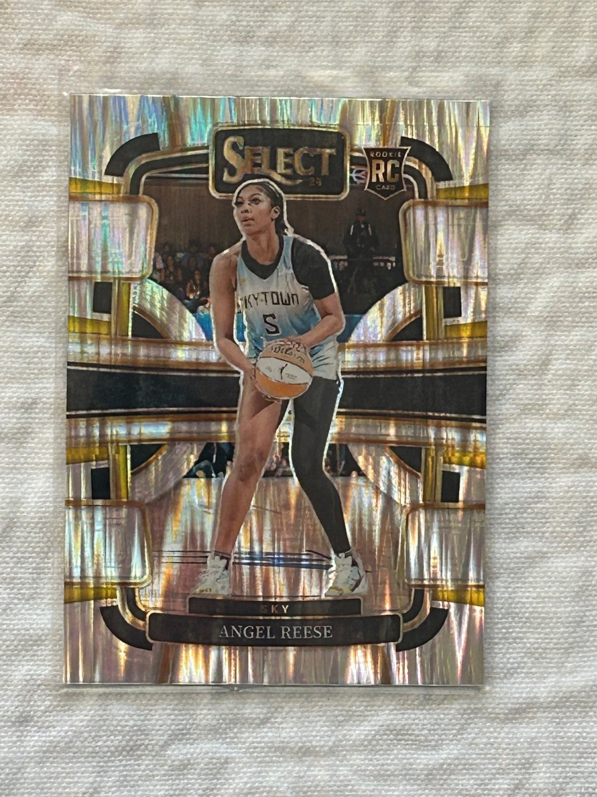 2024 WNBA Select Concourse Silver Flash Prizm #5 Angel Reese RC Chicago Sky