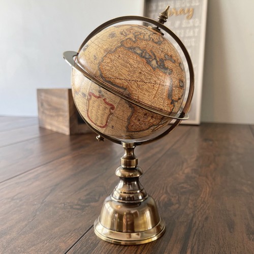 Vintage Terrestrial World Globe With Brass Stand - Picture 4 of 9