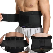 Mens Abdomen Fat Burner Body Shaper Waist Trainer Sauna Sweat Belt Weight Loss