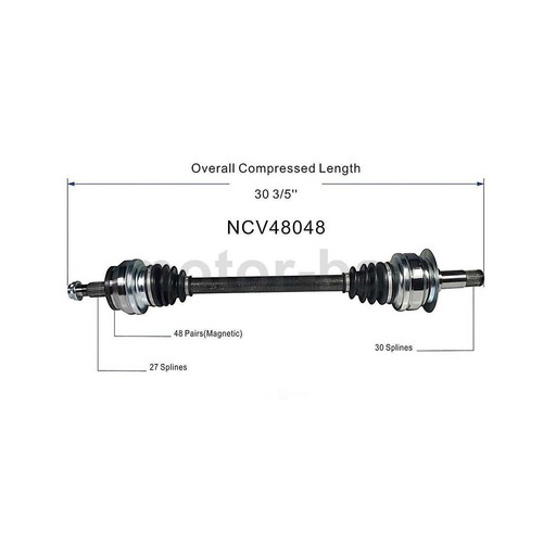 Rear Left Rear Right CV Joint Cv Axle Shaft Assembly For Mercedes-Benz E500 2003 - Picture 5 of 5
