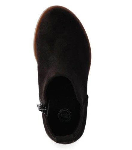 Wonder Nation Toddler Girls Faux Suede Ankle Boots Size 7 Black Side Zip - Picture 4 of 5
