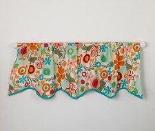 Window Valance Balloon Straight Baby Girl Floral Polka Dot Pink Blue Green Multi