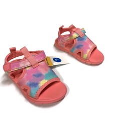 Toddler Girls Cat and Jack Size 7 Florida Water Sandal Shoes Pink Multicolor