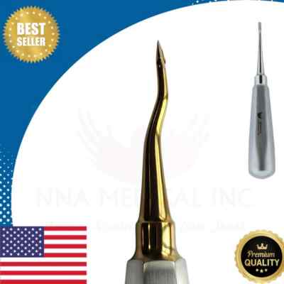 Dental Bernard Spade Elevator Surgical Extraction Spade Elevator Gold Tip