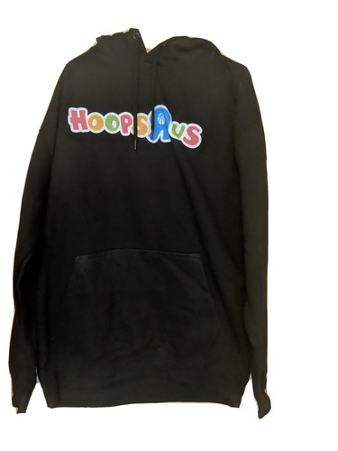 Hoops R US Circle Clothing Parody Basketball Black Hoodie Size Extra Large