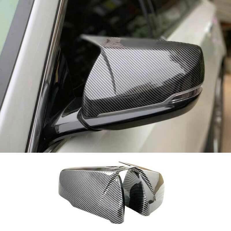 For Cadillac CT5 2020-2024 Carbon Fiber Ox Horn Rear View Mirror Cover Cap Trim