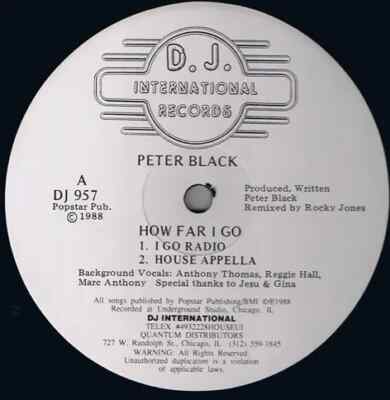Peter Black How Far I Go Vinyl Single 12inch D.J. International