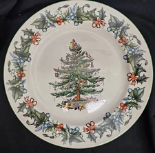 Close Out: SPODE Christmas TREE LARGE 12" Buffet PLATE BRAND NEW MADE IN ENGLAND