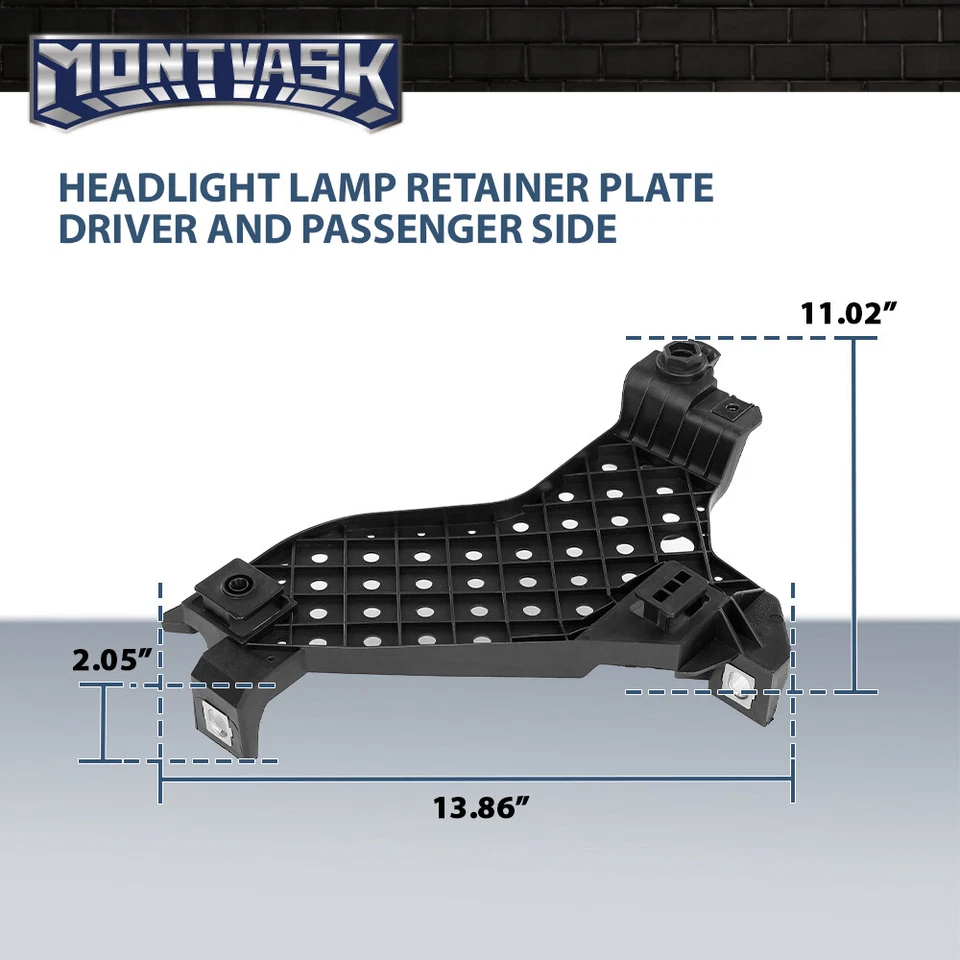 Headlight Retainer Plate Fit For 2013-2018 Audi Q3 Quattro Left & Right Side - Image 3 of 4