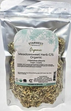 Starwest Botanicals Organic Meadowsweet Herb Cut and Sifted, 4 Ounces