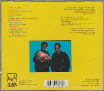 Furious George Gets A Record ! CD Sealed Recess Records Punk Rock