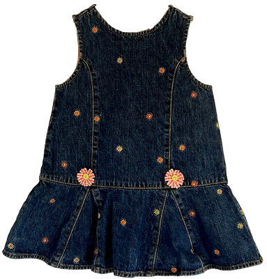 Girls Dress Denim Gymboree Jeans embroidered summer child toddler 18-24  month | eBay