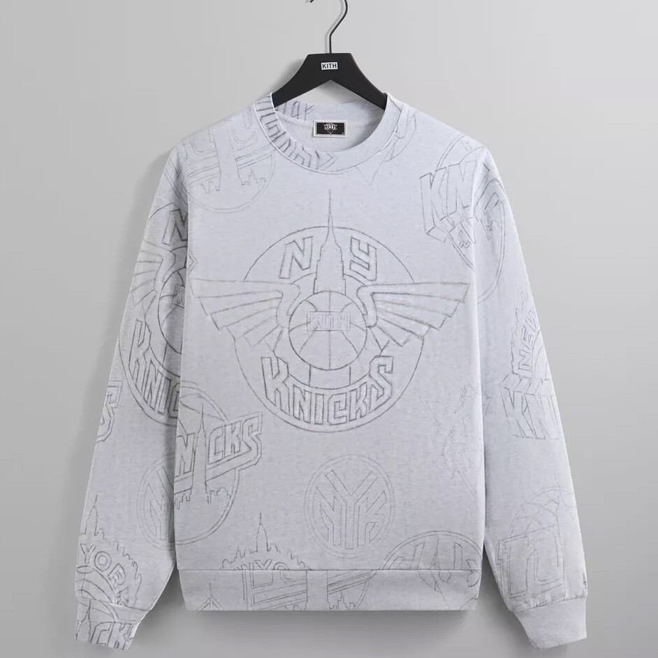 Kith × Knicks Sketched Vintage Crewneck Kith for the New York Knicks Sketched Vintage Nelson