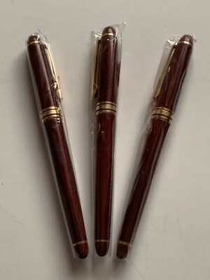 Lot Of 3 Brand New Wood/Metal Calligraphy Pens With Genius Iridium (Germany) Nib