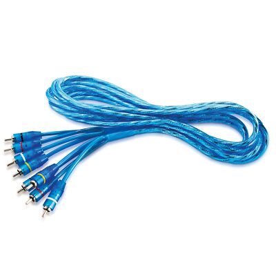 Sinustec 4-Kanal twisted RCA-Cinchkabel 5m Länge verdrillt doppelt geschirmt 