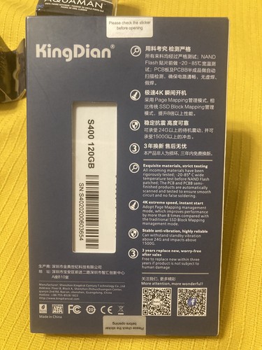 King Dian Killer Solid State Drive King Dian New With Seal In Tact - Picture 2 of 2
