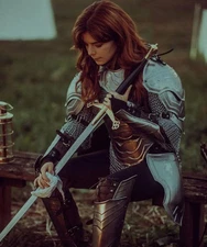 Women Full Steel Knight Armor Suit/Medieval Female Knight Costume/Royal Valkyrie
