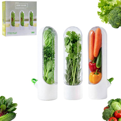3 Pack Cilantro Container for Fridge Herb Saver Fresh Herb Keeper with Removable