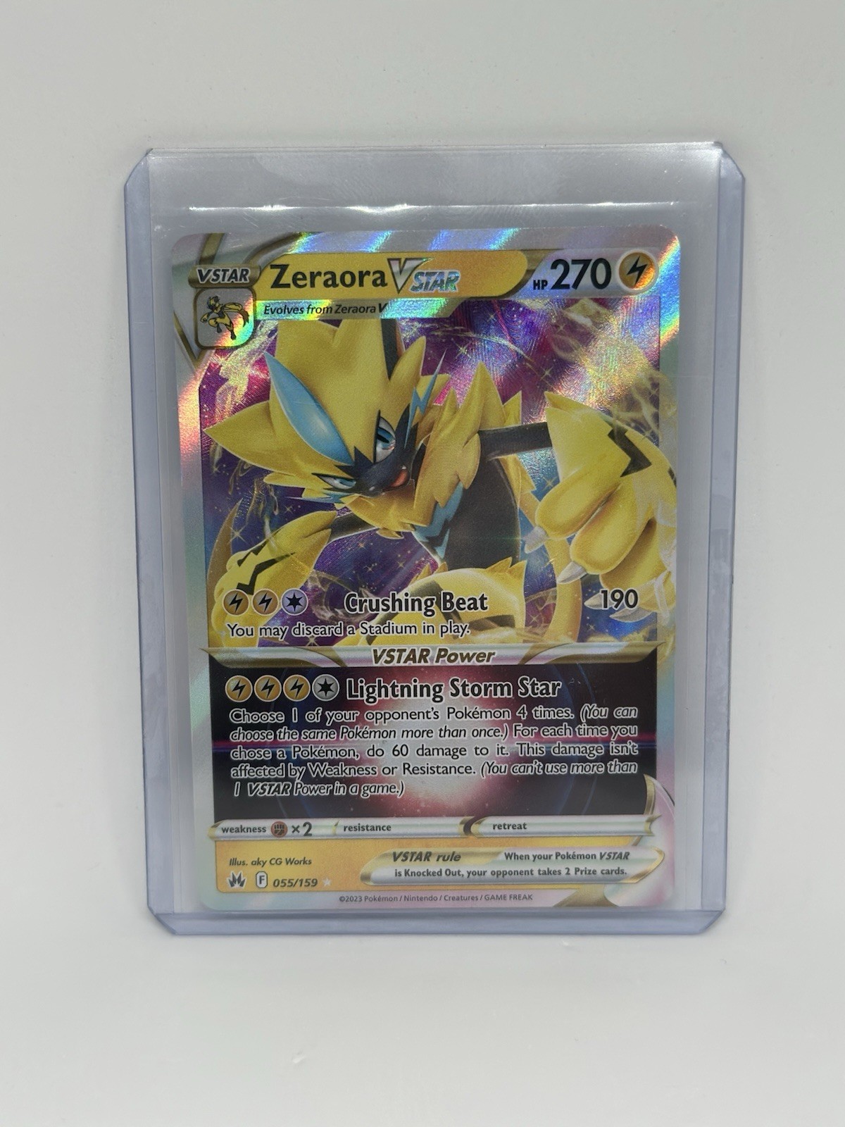 Pokemon Zeraora VSTAR Crown Zenith #055/159 NM Condition