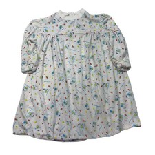Vintage 1980 Hello Kitty Sanrio White Long Sleeve Babydoll Night Gown Dress 3T