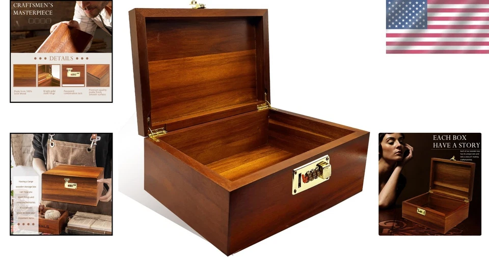 Durable Lockable Chest with Hinged Lid - Perfect for Valuables & Gifts - Image 2 of 4