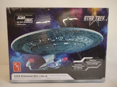 Star Trek U.S.S. Enterprise NCC 1701 D 1:1400 Scale AMT Ertl Model Kit SEALED 