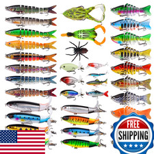Tsks 36Pcs Fishing Lures Kit For Bass Pike Panfish Walleye Trout Including