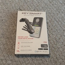 KeySmart Pro KS411SLT Compact Smart Key Holder W/LED Tile Bluetooth - Slate