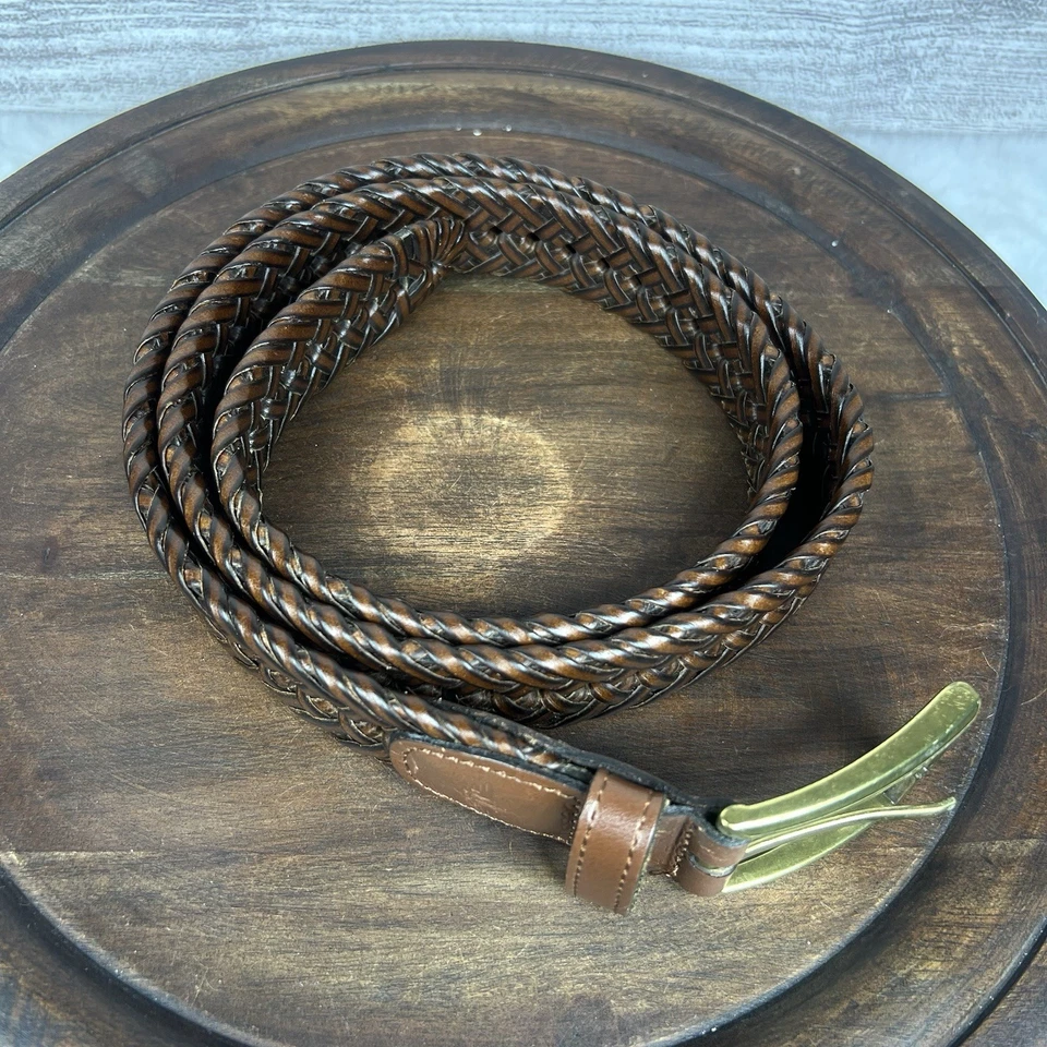 Пояс мужской DOCKERS плетеный плетеная коса коричневый размер 38 опрятный - Изображение 4 из 4