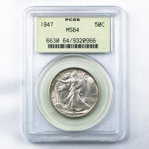 1947-P Walking Liberty Half Dollar PCGS MS64 OGH Philadelphia Mint Silver 50C
