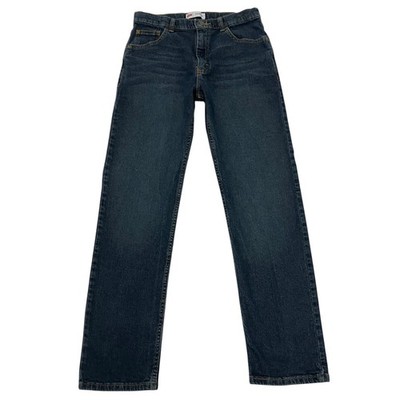 Wrangler Kinder Straight Fit Blue Jeans 8R 29W 30L Denim Zip Fly Jungen