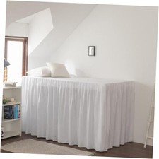 Dorm Bed Skirt, Dorm Bed Skirt Twin XL, 100 Microfiber Twin-XL /46"Drop White