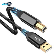 Printer Cable 10Ft USB A to USB B Cable High Speed Nylon Braided Scanner
