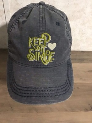 KEEP IT SIMPLE distressed Look Gray Cap. 100%  Cotton