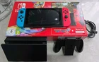 Nintendo Switch Console with Charging Dock, Boxed & Good Condition Red & Blue