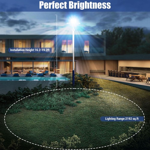 2000000LM Solar Street Light LED Outdoor Commercial Dusk & Dawn+Solar Panel+Pole - Picture 14 of 22