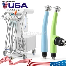 Dental Mobile Delivery Unit System Air Compressor Suction Cart /4Hole Handpiece