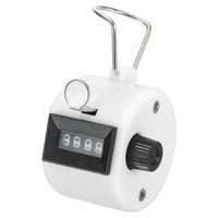 Clicker Counter Handheld Tally Counter Mechanisch 4-Stellige Counter Weiß