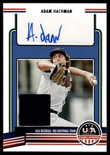 2023 Panini Stars & Stripes ADAM HACHMAN MATERIAL AUTO 18U-AH