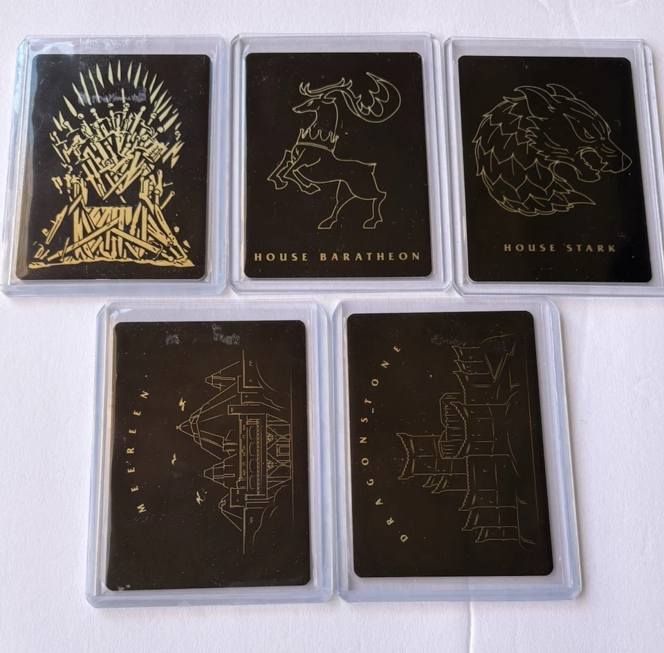 Game of Thrones Iron Anniversary Series 1-2 COMPLETE METAL GOLD ICONS set G1-G10 - Image 4 of 4