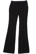 ALEXANDER MCQUEEN BLACK CREPE FLARED PANTS IT 38 UK 6