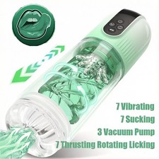 Male Masturbaters Cup Automatic HandsFree Sucking Thrusting Stroker Men Sex Toy