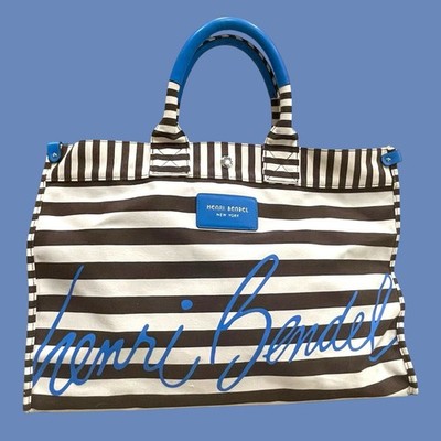 henri bendel travel tote bag Signature Centennial Strip 712 5th Ave Pre-owned Pur – VIDA STYLE SHOP Monday Blues: Denim and Henri