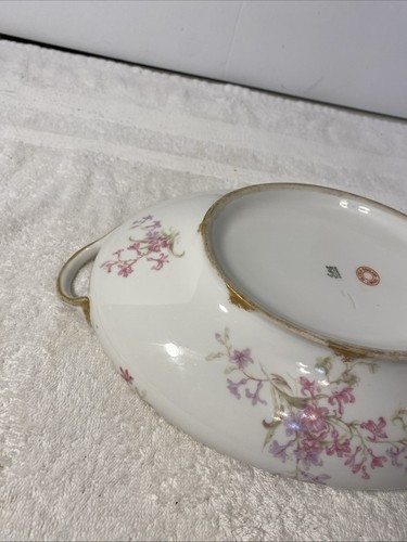 Haviland Limoges GDA France Schleiger 377~10” serving dish pink poppies - Picture 13 of 19